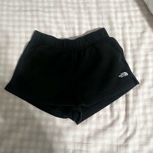 BLACK NORTH FACE SWEAT SHORTS SIZE SMALL